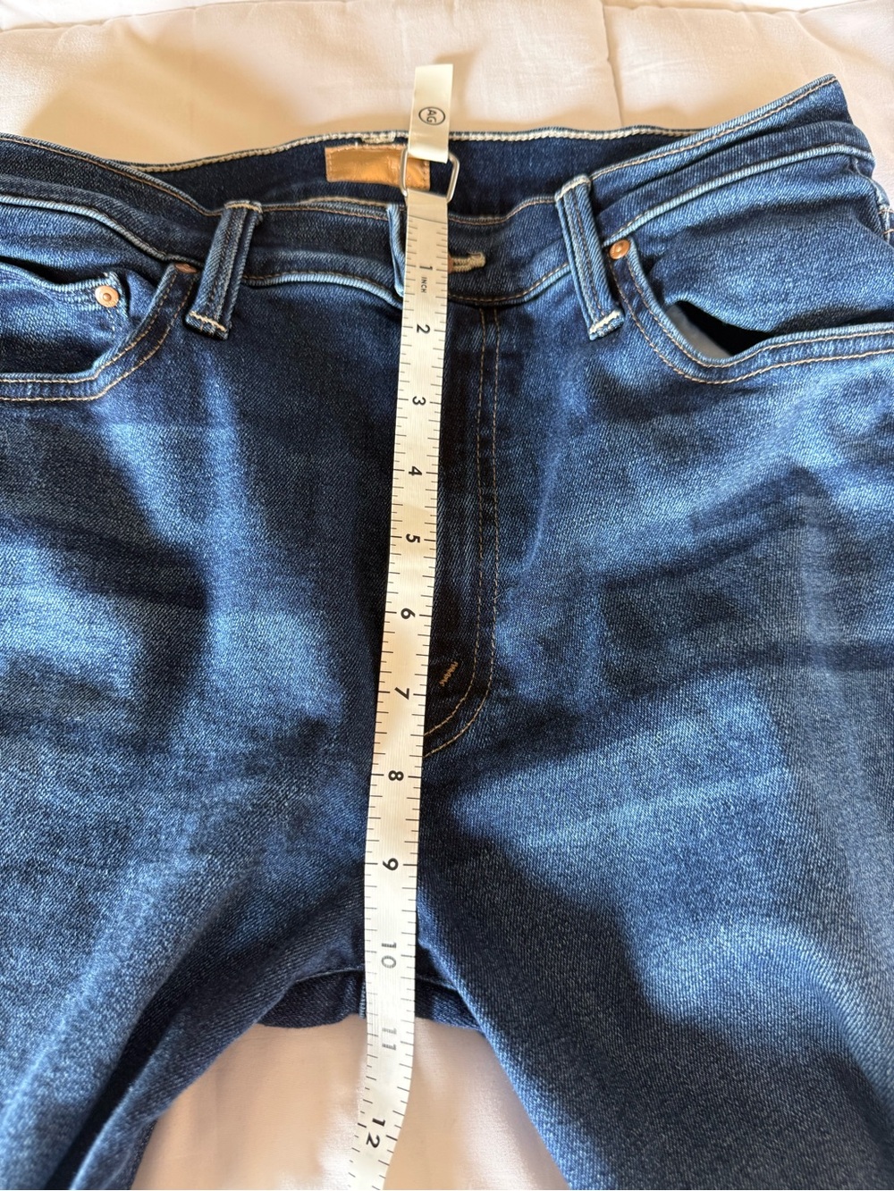 MOTHER Rambler Mid Rise Straight Leg Ankle Fray Jeans Size 28 - Picture 10 of 16